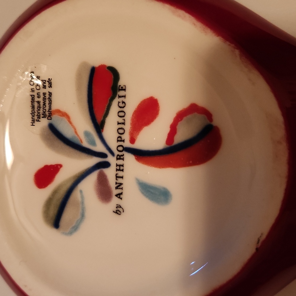 Anthropologie Colorful Ceramic Spoon Rest With The Initial C - Picture 3 of 7